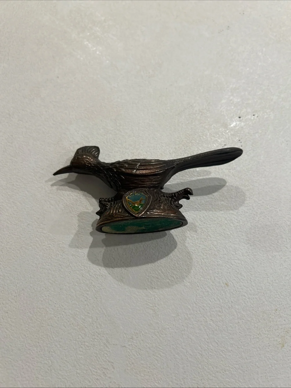 Vintage Bronze Tone Metal Roadrunner New Mexico Souvenir - Picture 5 of 10